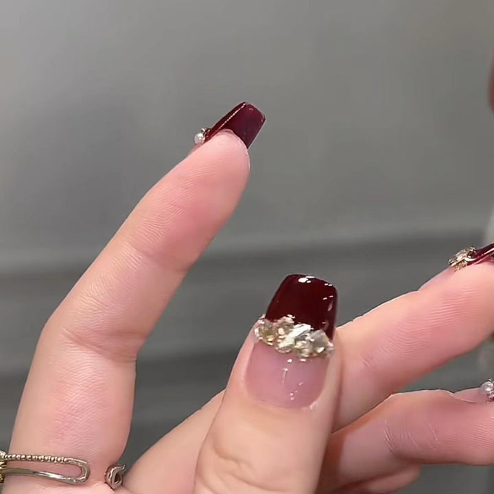Premium Dekorative Press-On Nagelset