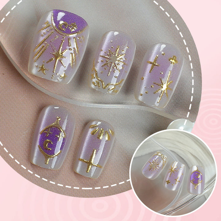 Himmlisches Design Press-On-Nägel Set