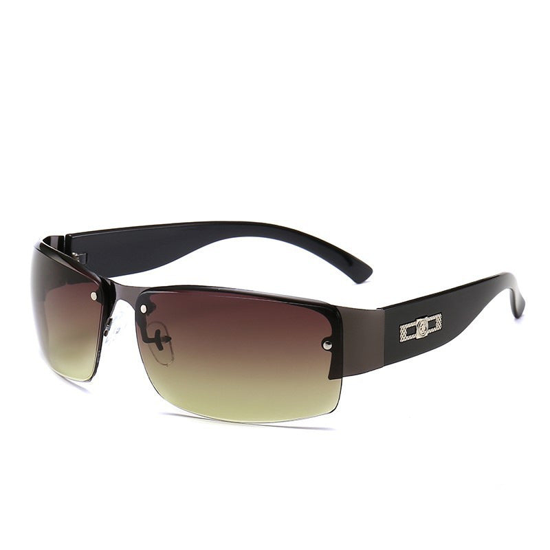 Damen Sportliche Sonnenbrille mit breitem Rahmen und Verlaufsgläsern Karnz