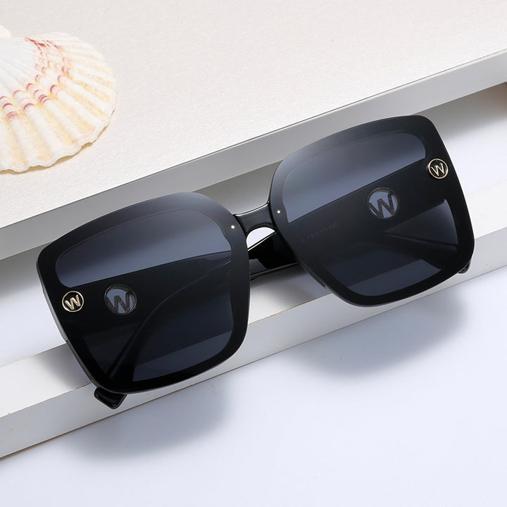 Damen quadratische Sonnenbrille mit gradienten Gläsern Karnz