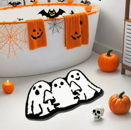 Halloween-Themen-Plüsch-Badeteppich