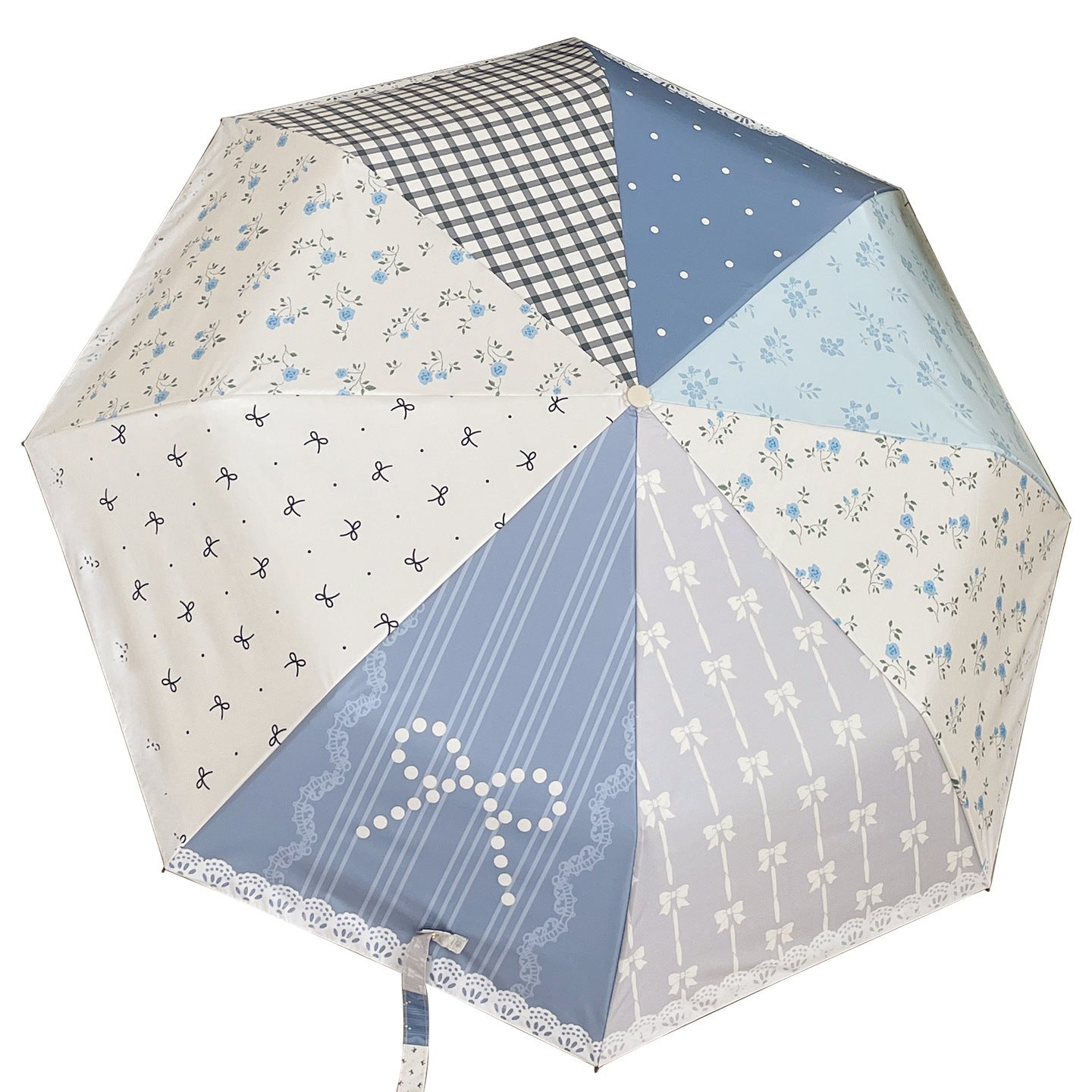 Damen Regenschirm im romantischen Patchwork-Design Karnz