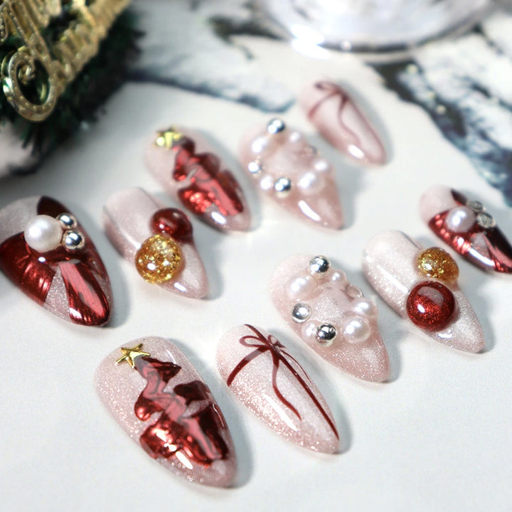 Festive Dekorative Press-On Nagel Set