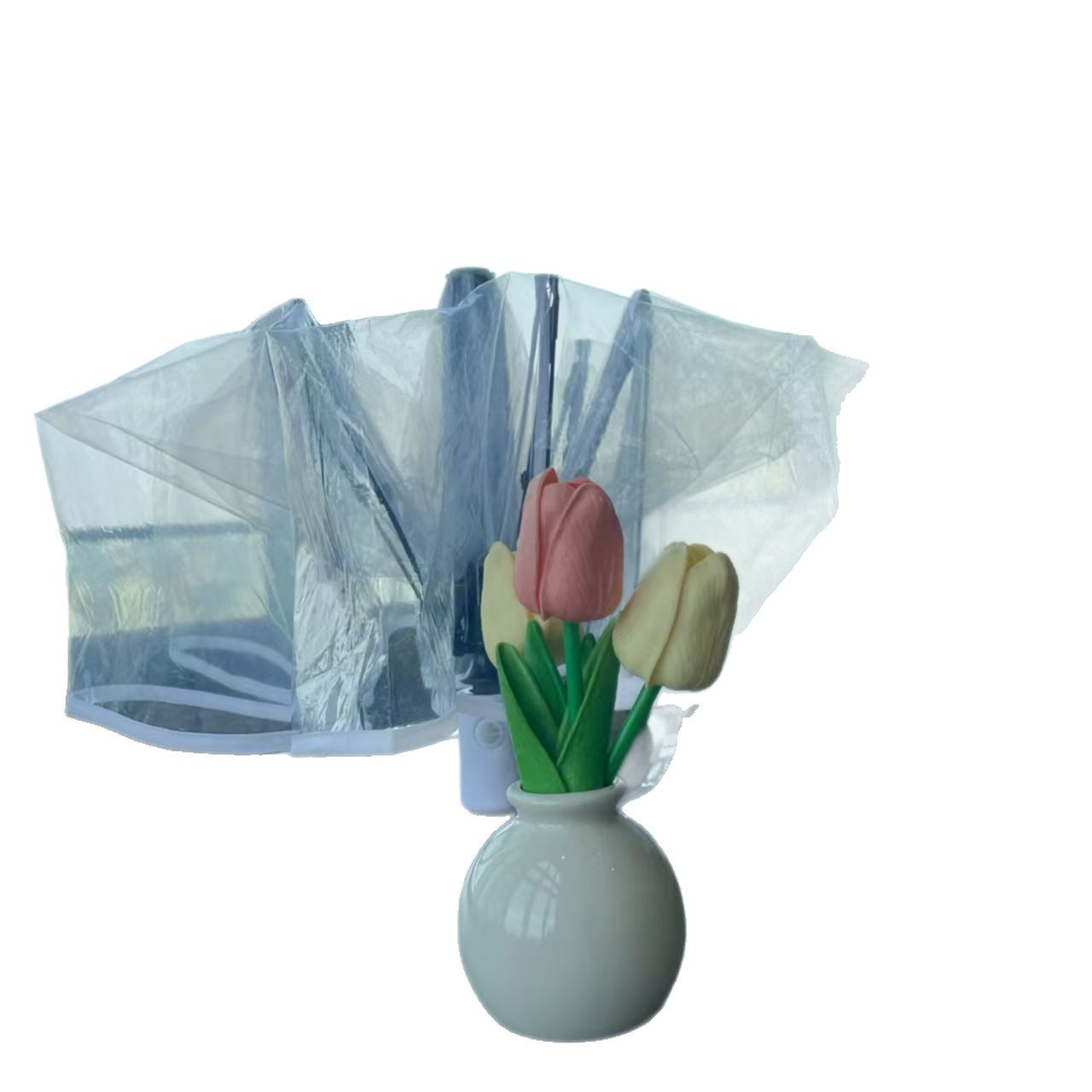 Damen Transparenter Regen-Schirm Karnz