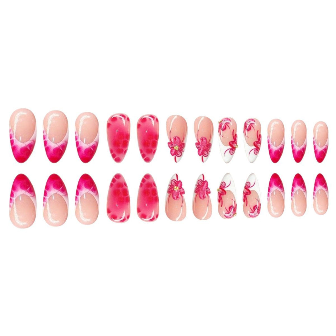 Künstlerische Blumen Stiletto Nagelkunst Karnz