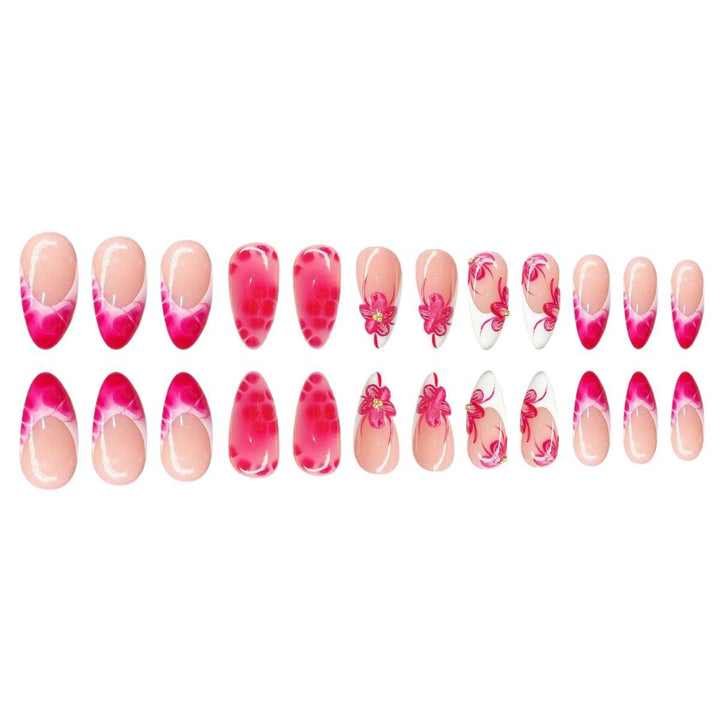 Künstlerische Blumen Stiletto Nagelkunst Karnz
