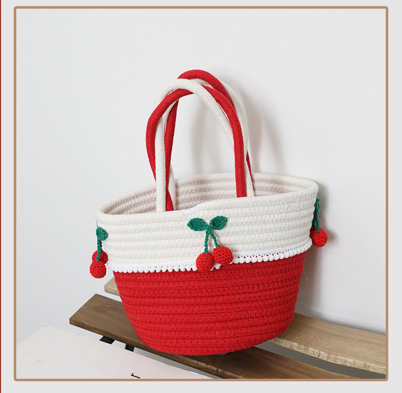 Damen handgefertigte Basttasche Karnz