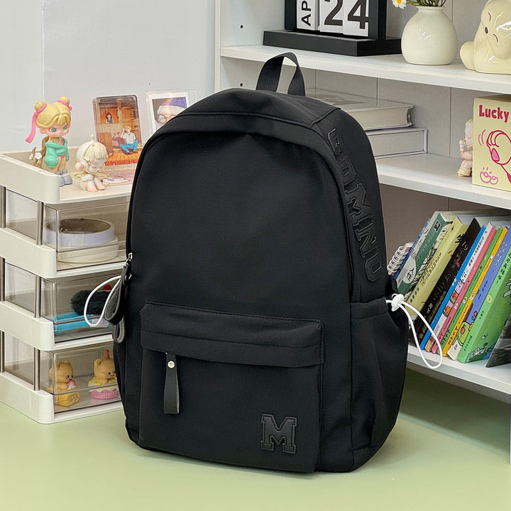 Stylischer Canvas-Rucksack mit plüschigem Schlüsselanhänger Karnz