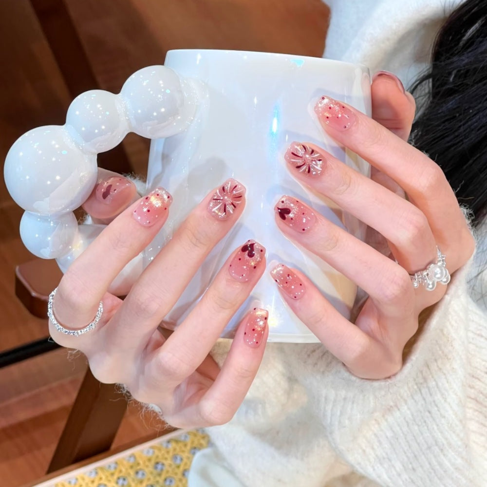Künstlerisches Floral Press-On Nageldesign Karnz 1787394846