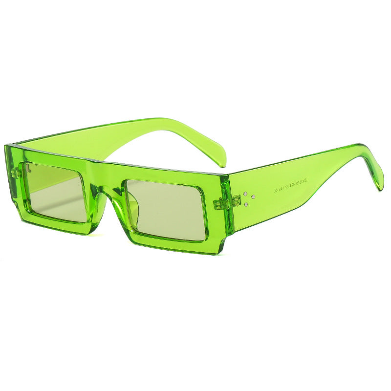 Damen statement Sonnenbrille mit quadratischem Rahmen und futuristischem Design Karnz