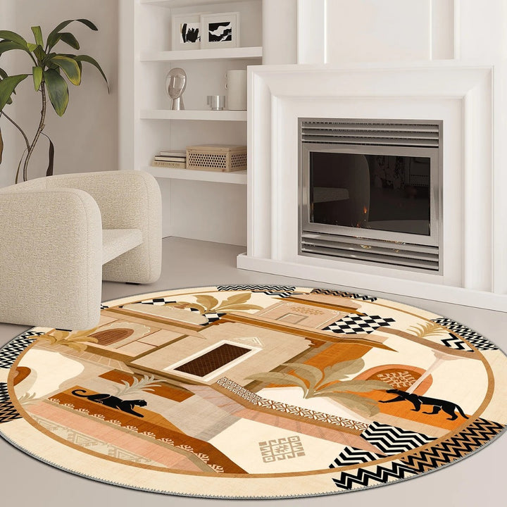 Wohnkultur Eleganter runder Teppich