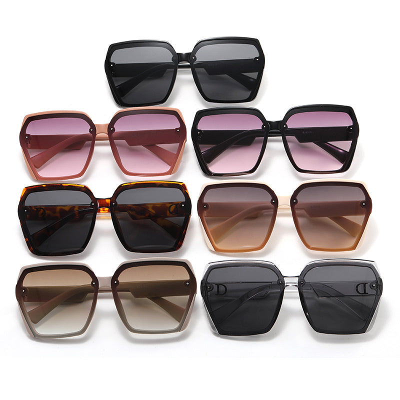 Damen geometrische Sonnenbrille mit robustem Rahmen Karnz