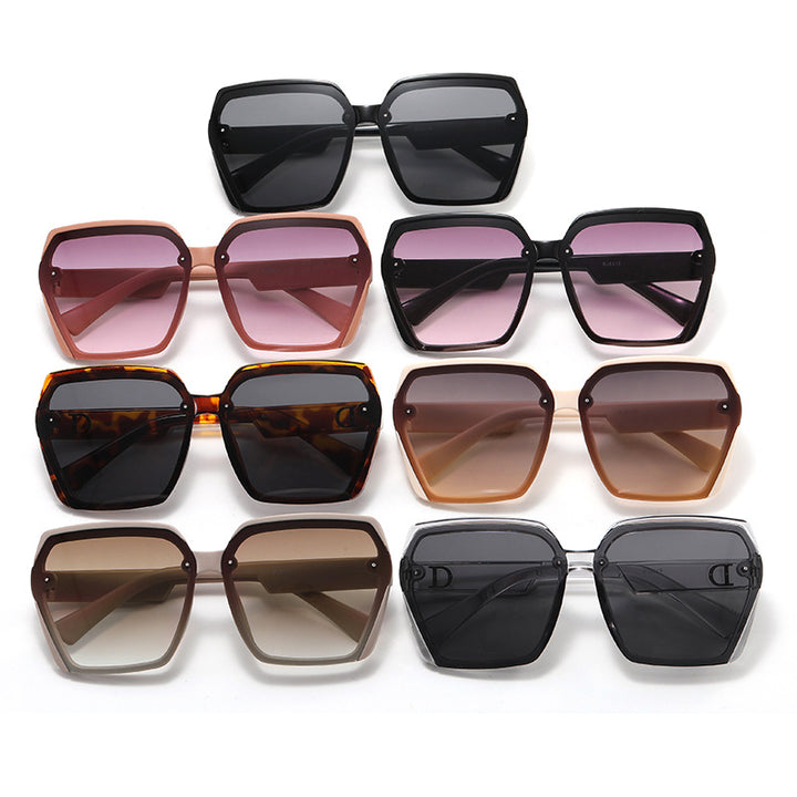 Damen geometrische Sonnenbrille mit robustem Rahmen Karnz