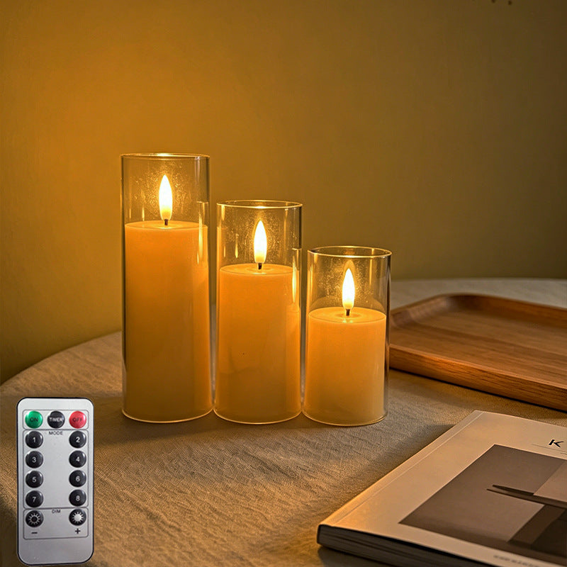 LED Duftkerze mit Flammen-Effekt Karnz