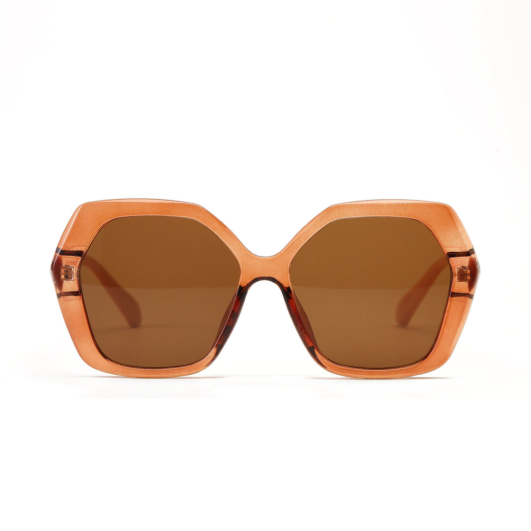 Damen geometrische Sonnenbrille mit auffälligem Design Karnz