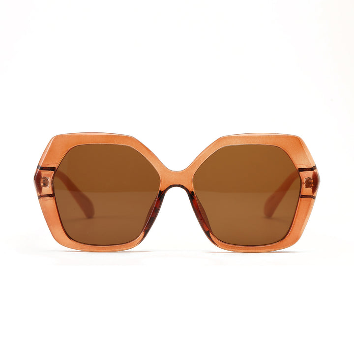 Damen geometrische Sonnenbrille mit auffälligem Design Karnz