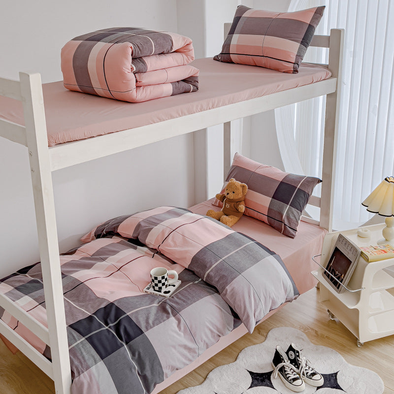 Leichtes Baumwolle Etagenbett Bettwäsche Set mit Bettbezug, Kissenbezug und Spannbettlaken
