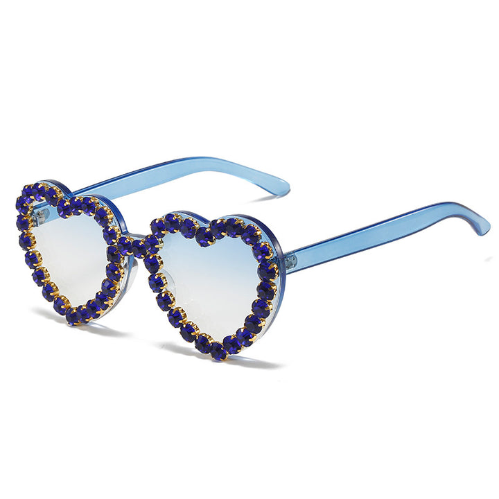 Herzförmige Glamour Sonnenbrille Karnz