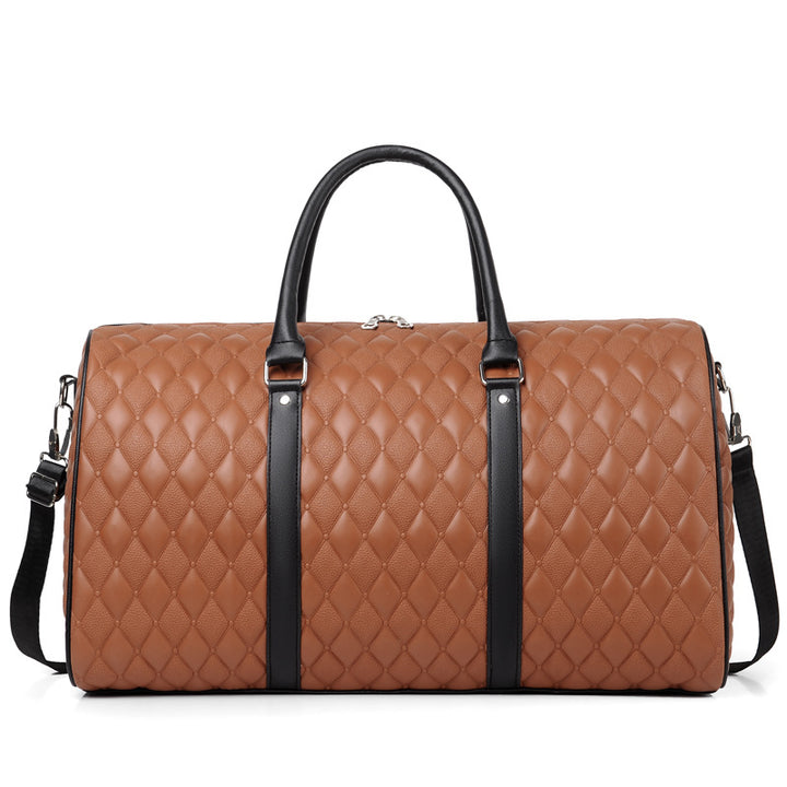Premium gesteppte Leder Reisetasche