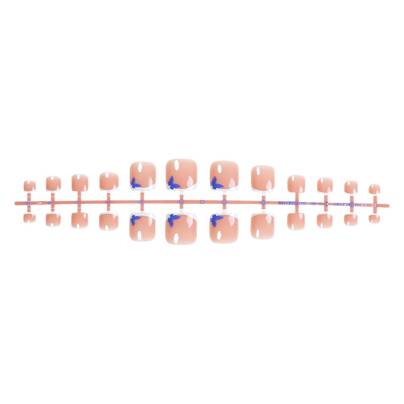 Elegante Press-On-Nagelset mit verspielten Schmetterlingsdesigns Karnz