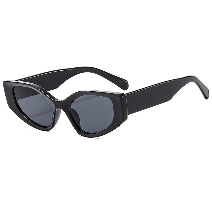 Damen Modische Katzenaugen-Sonnenbrille mit breitem Rahmen Karnz