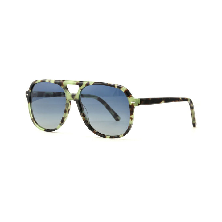 Damen stilvolle quadratische Sonnenbrille mit modernem Schildpatt-Design Karnz
