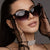 Damen extravagante Sonnenbrille mit modischem Cat-Eye Design Karnz