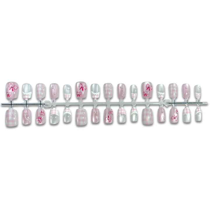 Bogen-verzierter Press-On Nail Art Set