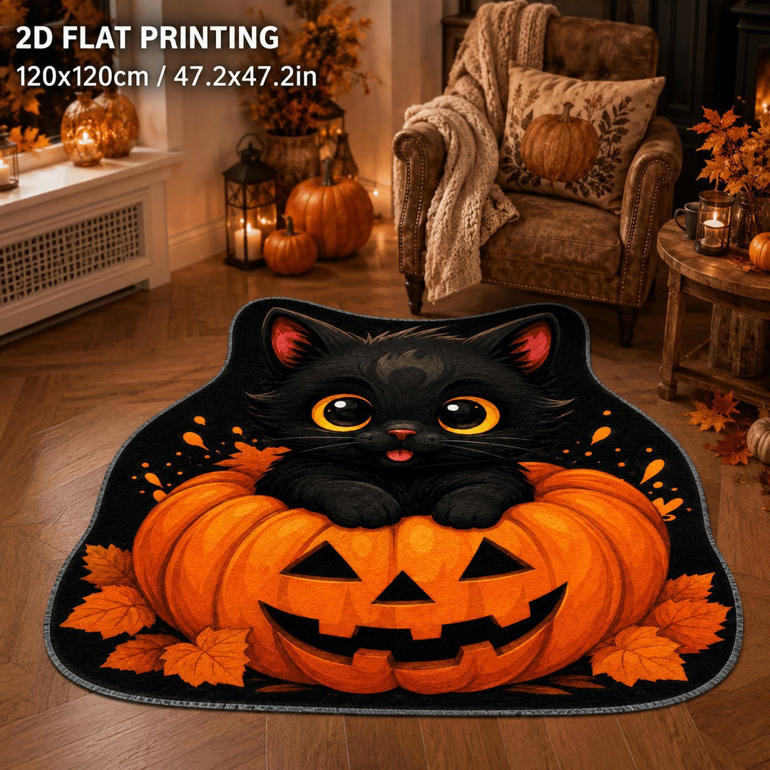 Halloween-Katzen-Design-Teppich für Zuhause