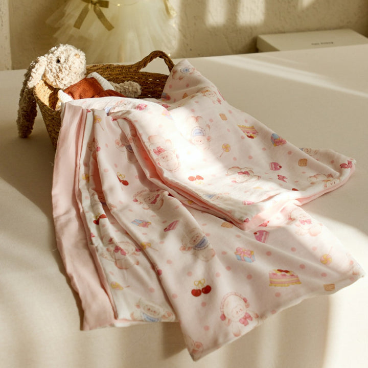 Kinderbettwäsche-Set mit niedlichen Löwenmotiven aus weichem Baumwoll-Musselin