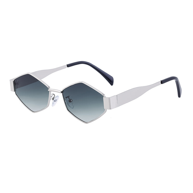 Damen geometrische Sonnenbrille mit modernem Rahmen Karnz