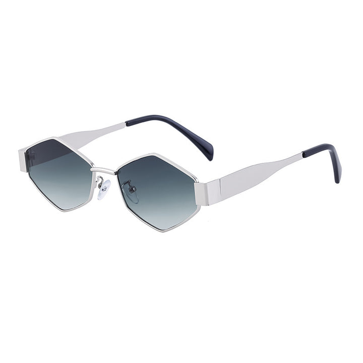 Damen geometrische Sonnenbrille mit modernem Rahmen Karnz