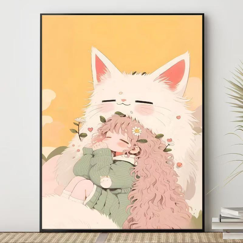Niedliche Charakterillustration Leinwandkunst Karnz