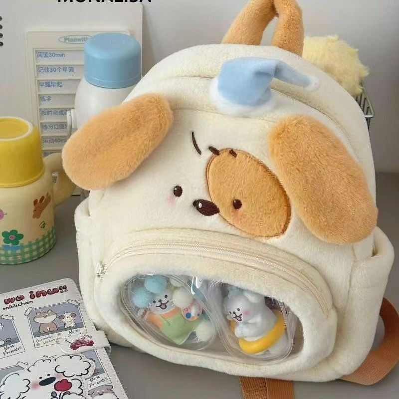 Plüsch-Rucksack mit Niedlichem Hundedesign Karnz