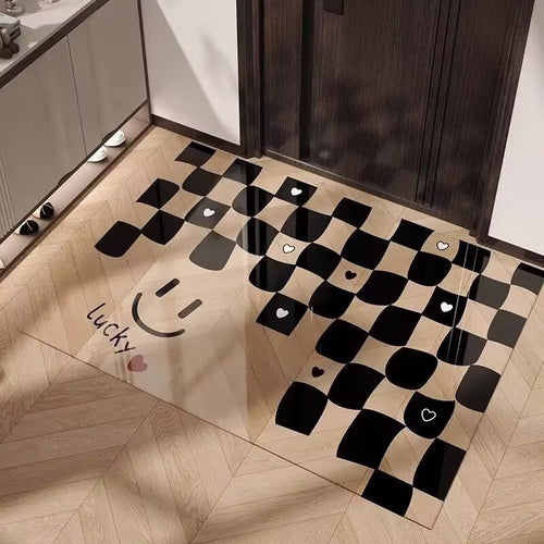 Verspielt Smiley-Gesicht Dekorative Matte