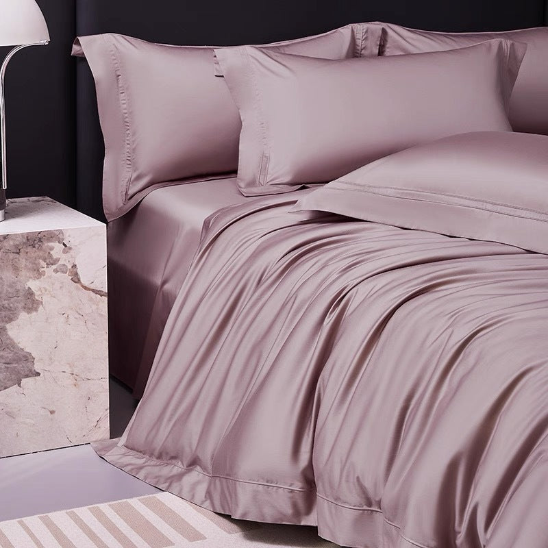 Luxus Satin-Gewebe Bettbezug und Bettlaken Set