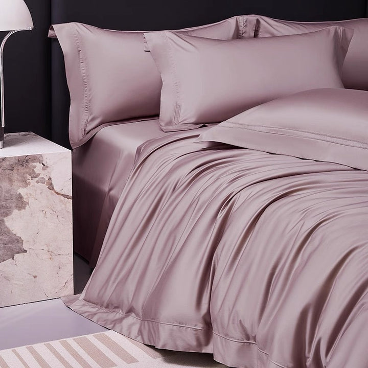 Luxus Satin-Gewebe Bettbezug und Bettlaken Set