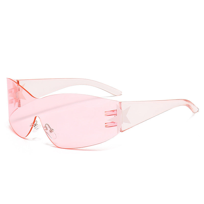 Sleek Shield Sonnenbrille mit Sternelement Karnz