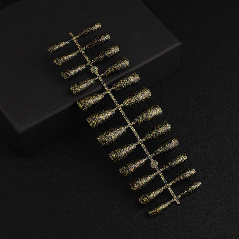 Kunstnagel Set mit elegantem Glitzer-Effekt Karnz