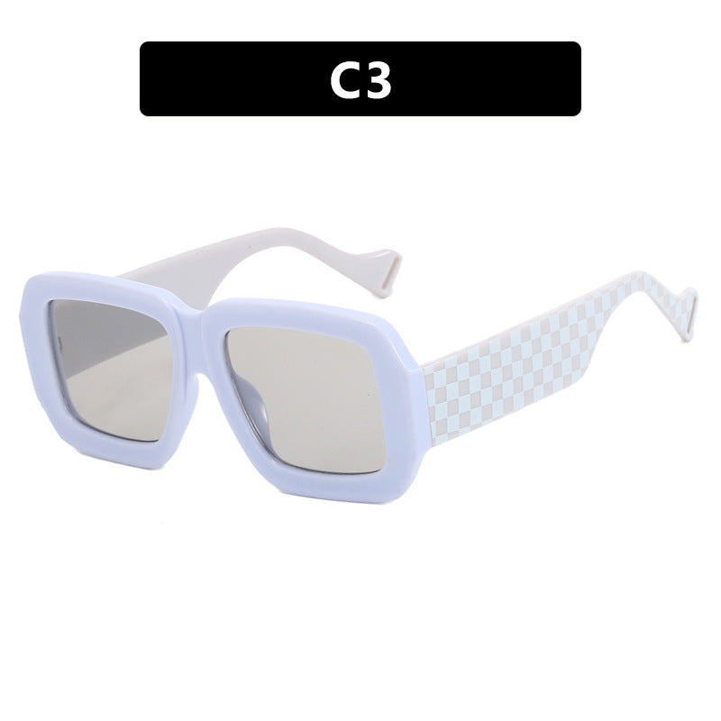 Damen modische Sonnenbrille mit eckigem Design und schickem Muster Karnz