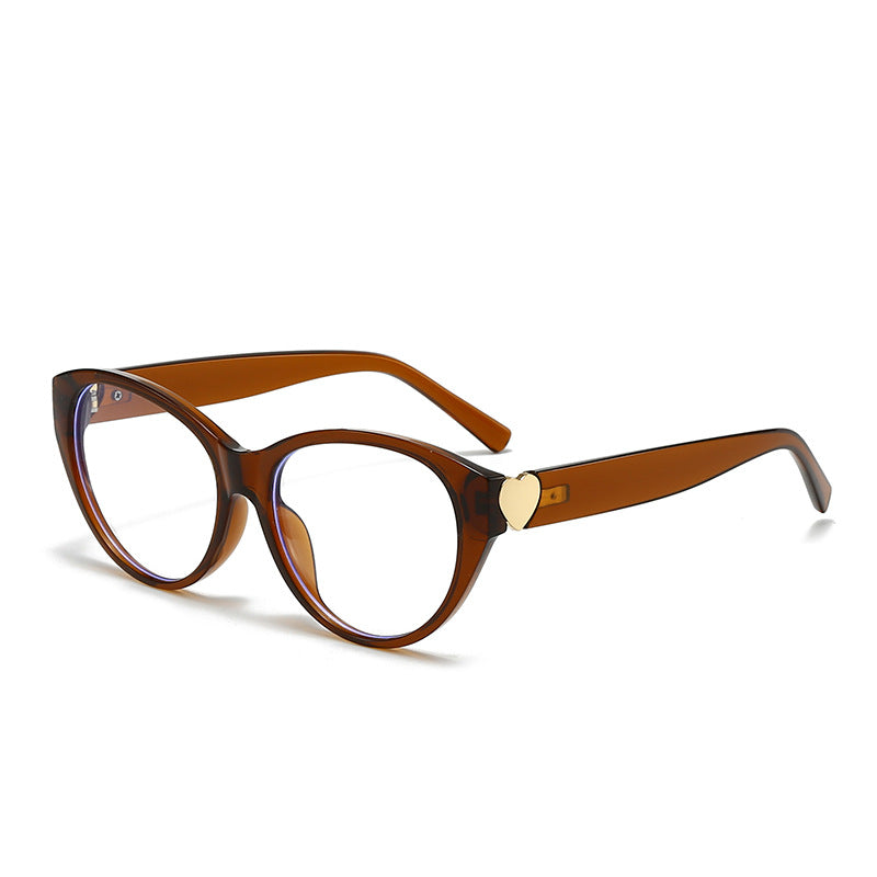 Damen Cat-Eye Sonnenbrille mit Herzmotiv Karnz