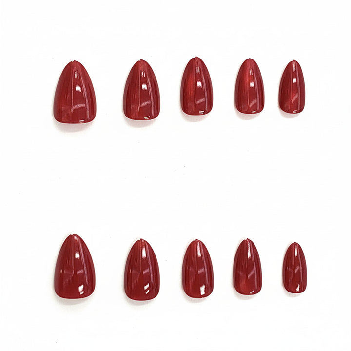 Glänzende Stiletto Druck-Nageltips Karnz