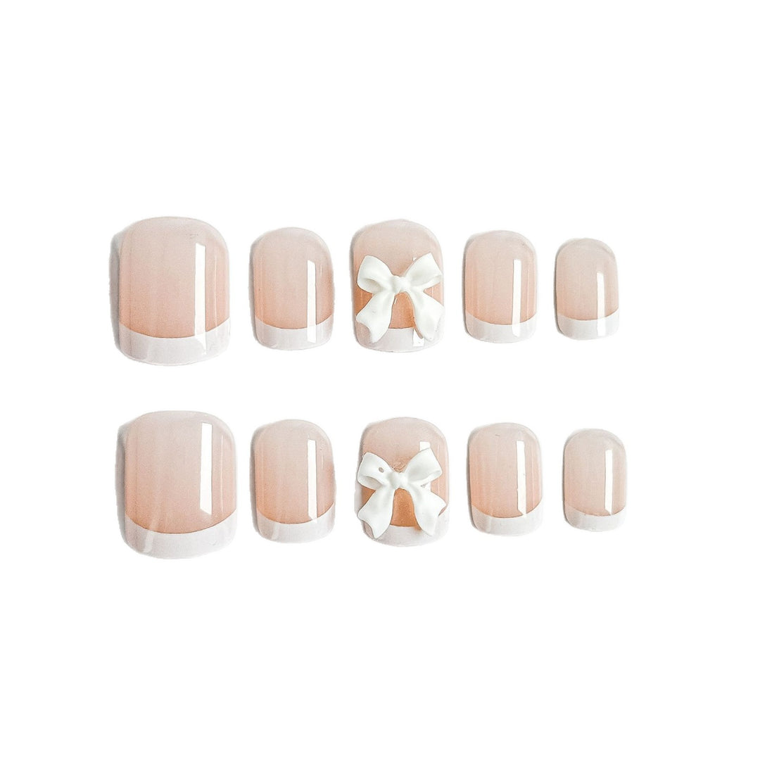 Nail Art Kunstnägel Set mit eleganten Schleifenakzenten Karnz