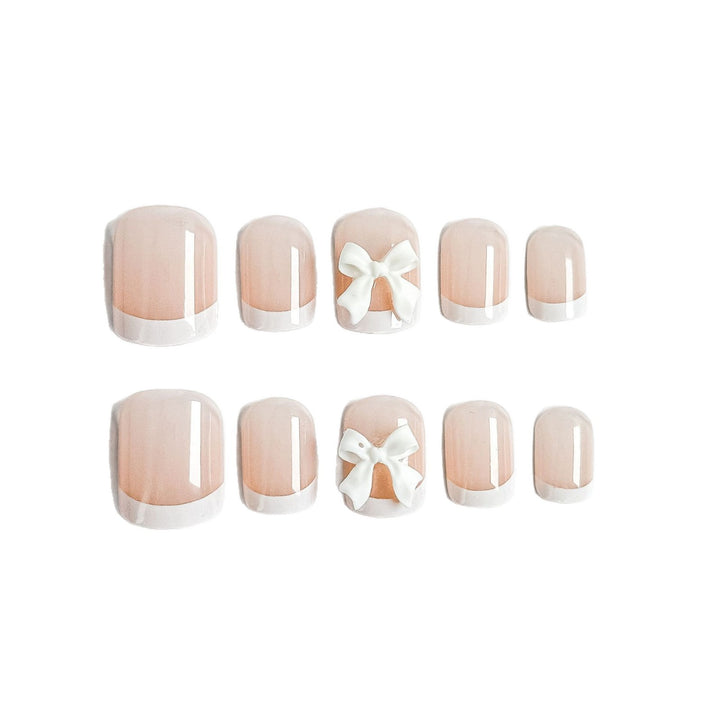 Nail Art Kunstnägel Set mit eleganten Schleifenakzenten Karnz