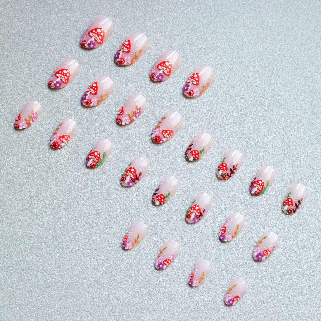 Verspielt Pilz Nagelkunst Set