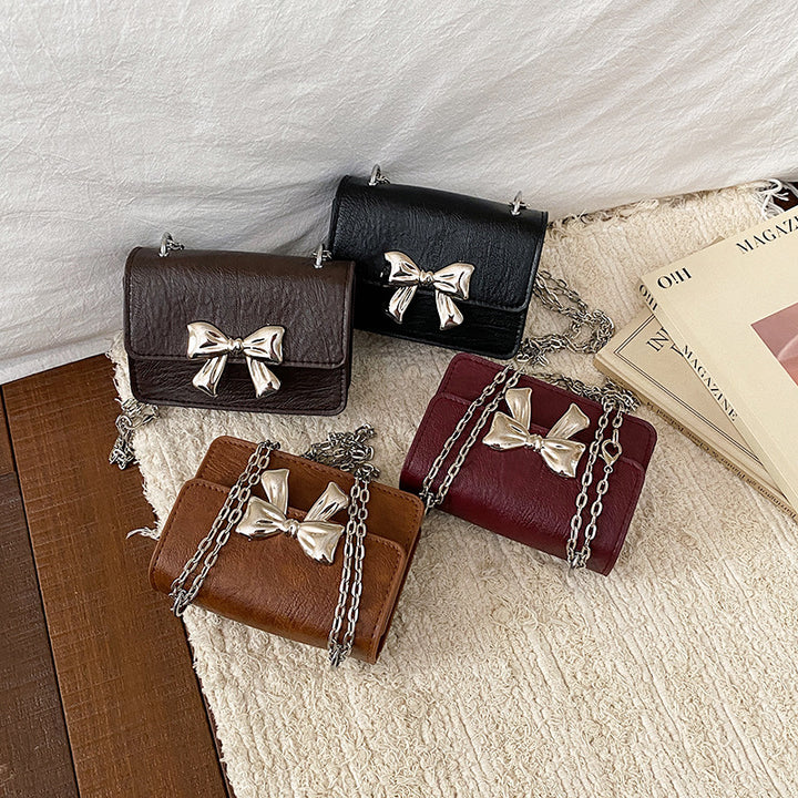 WoCharming Schleifenverzierte Mini-Handtasche Karnz