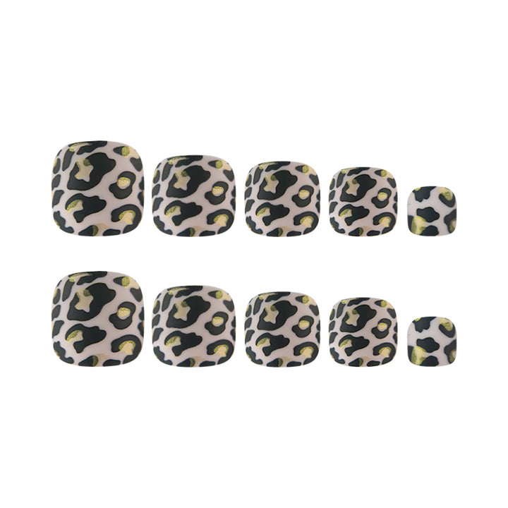 Künstlerischer Leopardenprint Zehen Nagelkunst Karnz