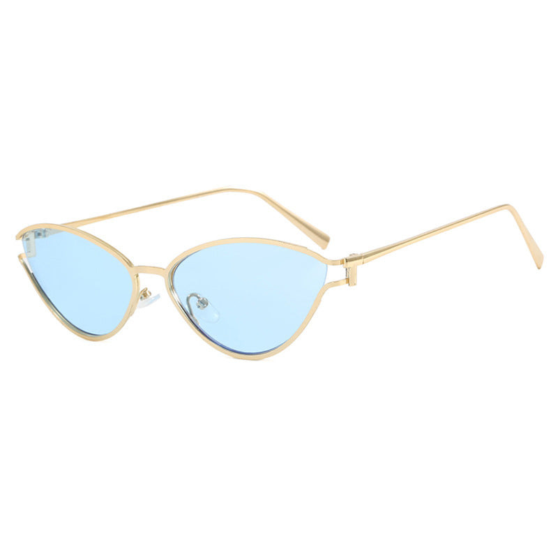 Damen Cat-Eye Sonnenbrille mit schützendem UV-Filter und elegantem Metallrahmen Karnz