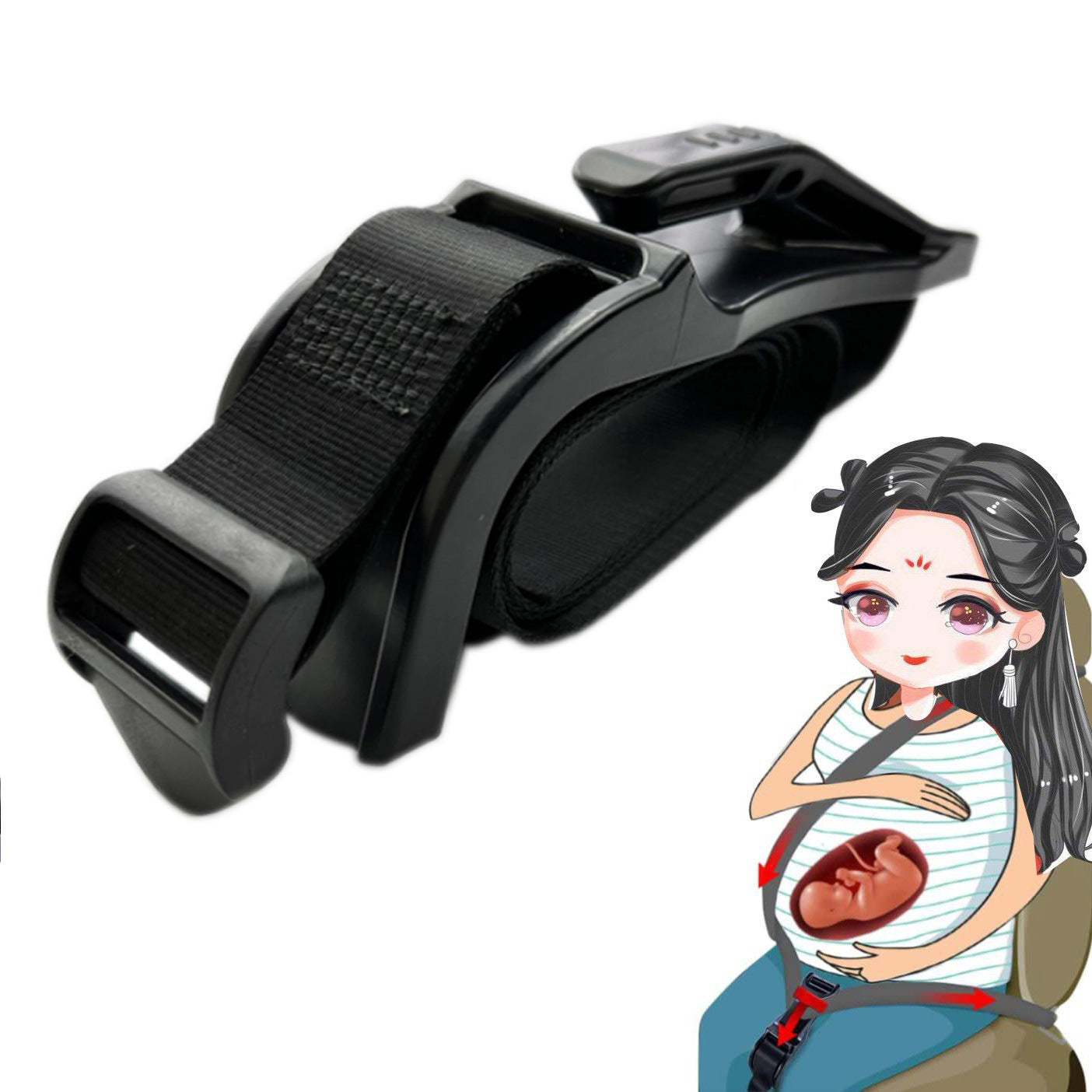Karnz | BabyGuard Gürtel | Sicher unterwegs für Sie und Ihr ungeborenes Kind - Bequemer Schwangerschaftsgurt