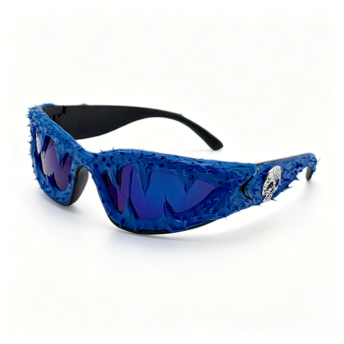 Damen kreative Fashion-Sonnenbrille mit einzigartigen Spikes und skull-Design Karnz